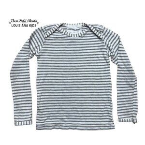Candy Kirby Designs 12-18m Handmade Grey Striped Shirt